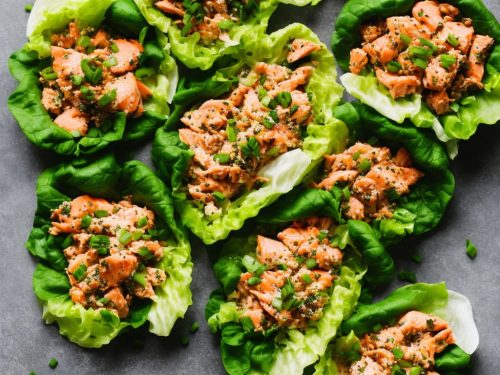 Lemony Salmon & Lettuce Wraps