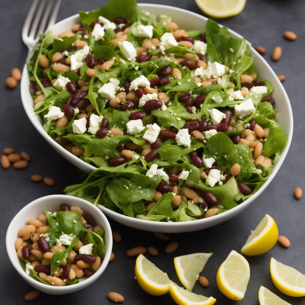 Lemony Three Bean & Feta Salad