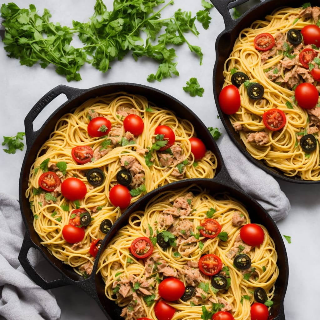 Lemony Tuna, Tomato & Caper One-Pot Pasta