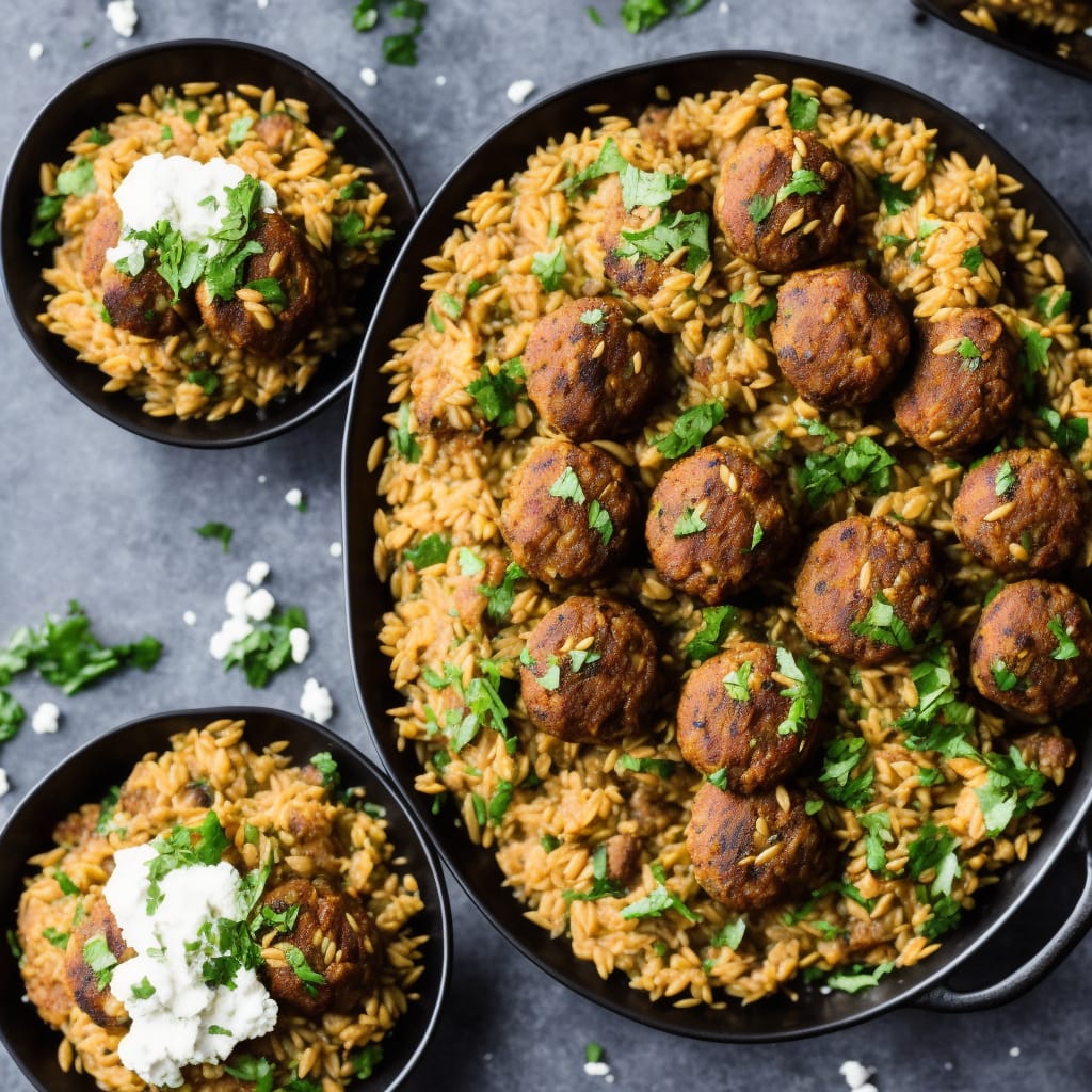 Lentil Kofta with Orzo & Feta