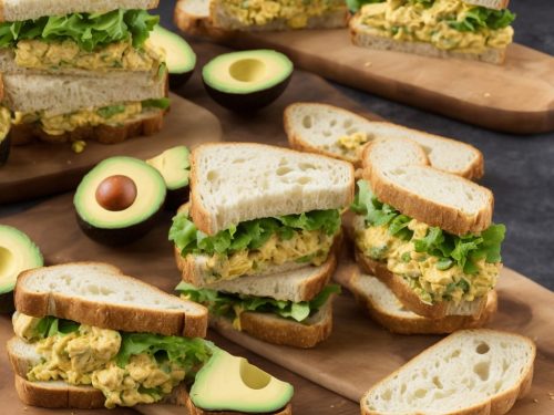 Lighter Coronation chicken & avocado sandwich