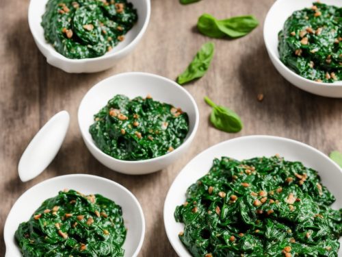 Lighter Creamed Spinach