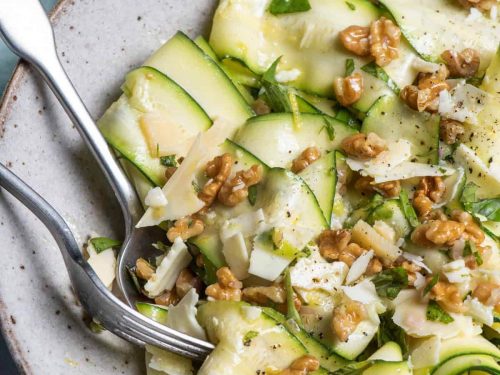 Lime, Sesame & Coconut Courgette Carpaccio