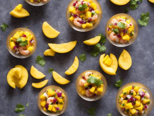 Little Gem cups with prawn & mango salsa