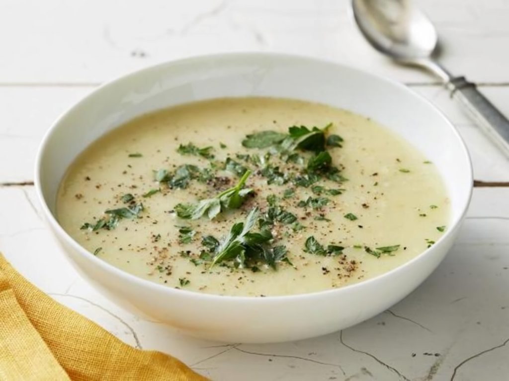 Low Carb Cauliflower Leek Soup