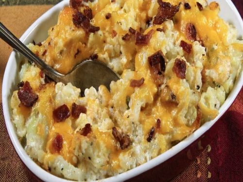 Low-Carb, Twice-Baked Cauliflower Casserole