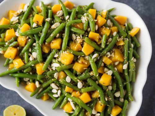 Mango & Green Bean Salad with Honey & Passion Fruit Dressing