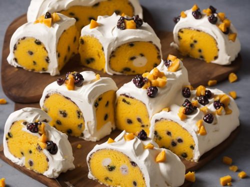 Mango & Passion Fruit Meringue Roulade