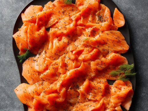 Marinated Smoked Salmon with Poppy Seeds