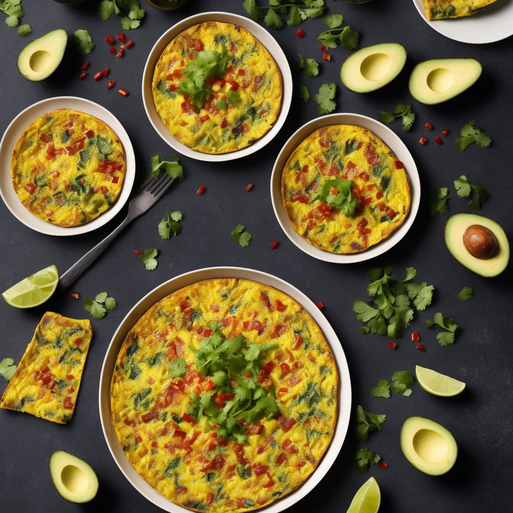 Masala Frittata with Avocado Salsa