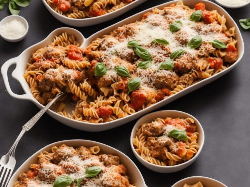 Meatball Pasta Bake (Pasta al Forno)