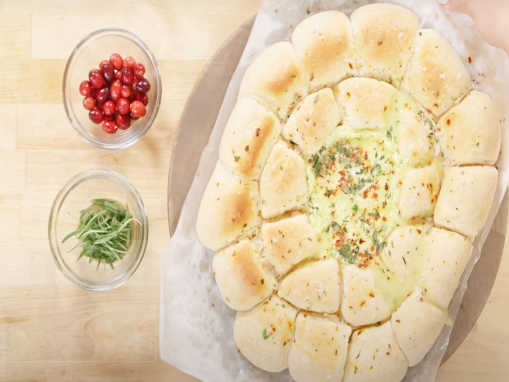 Melting Cheese with Poppy & Apricot Bread Wreath