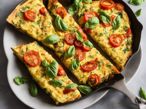 Melting Tomato & Basil Omelette