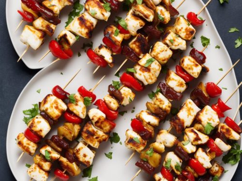 Membrillo-Glazed Halloumi Skewers