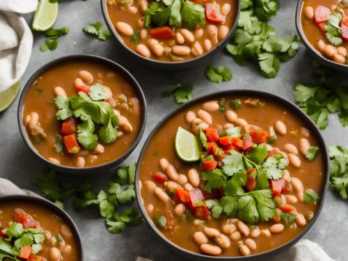 Mexican Bean Soup with Guacamole