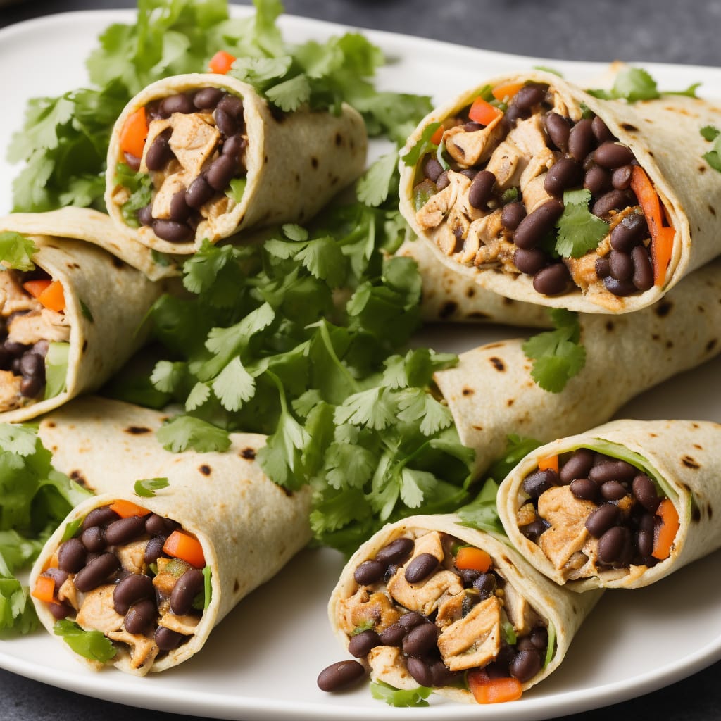 Mexican Chicken & Black Bean Wraps