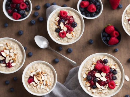 Millet Porridge with Almond Milk & Berry Compote