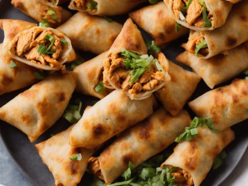 Mini Buffalo Chicken Egg Rolls