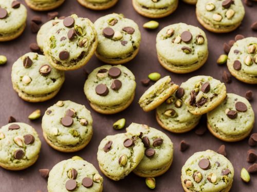 Mini Pistachio & Chocolate Macaroons