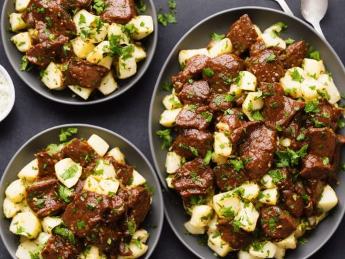 Mint Chutney, Barbecued Lamb & Potato Salad