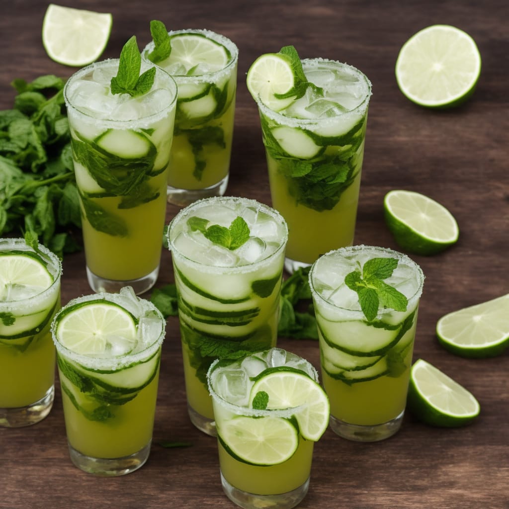 Mint-Cucumber Mojitos