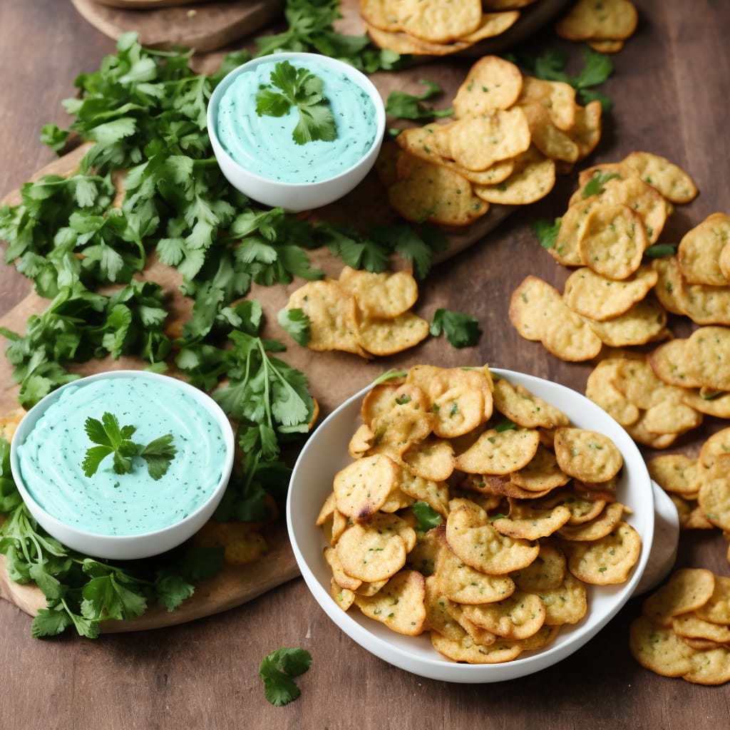 Minty Bean & Courgette Dip with Pitta Crisps