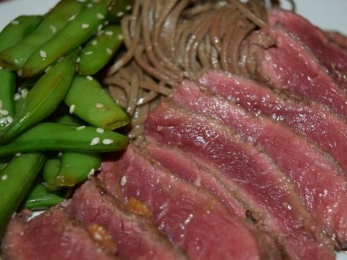 Miso Steak with Noodle Salad