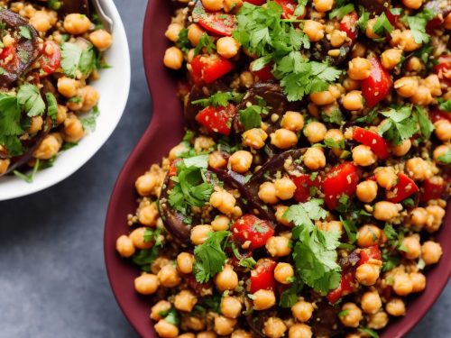 Moroccan Aubergine & Chickpea Salad