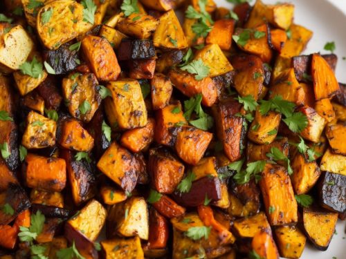 Moroccan Roasted Veg with Tahini Dressing