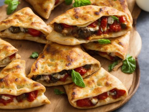 Mozzarella, Pepper & Aubergine Calzone