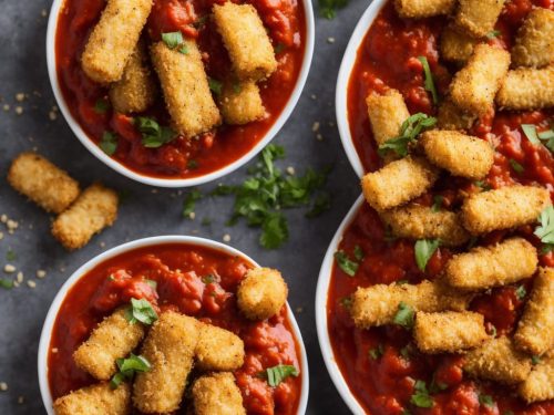 Mozzarella Sticks with Chilli Tomato Sauce