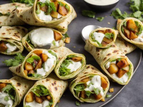 Mumbai Potato Wraps with Minted Yogurt Relish