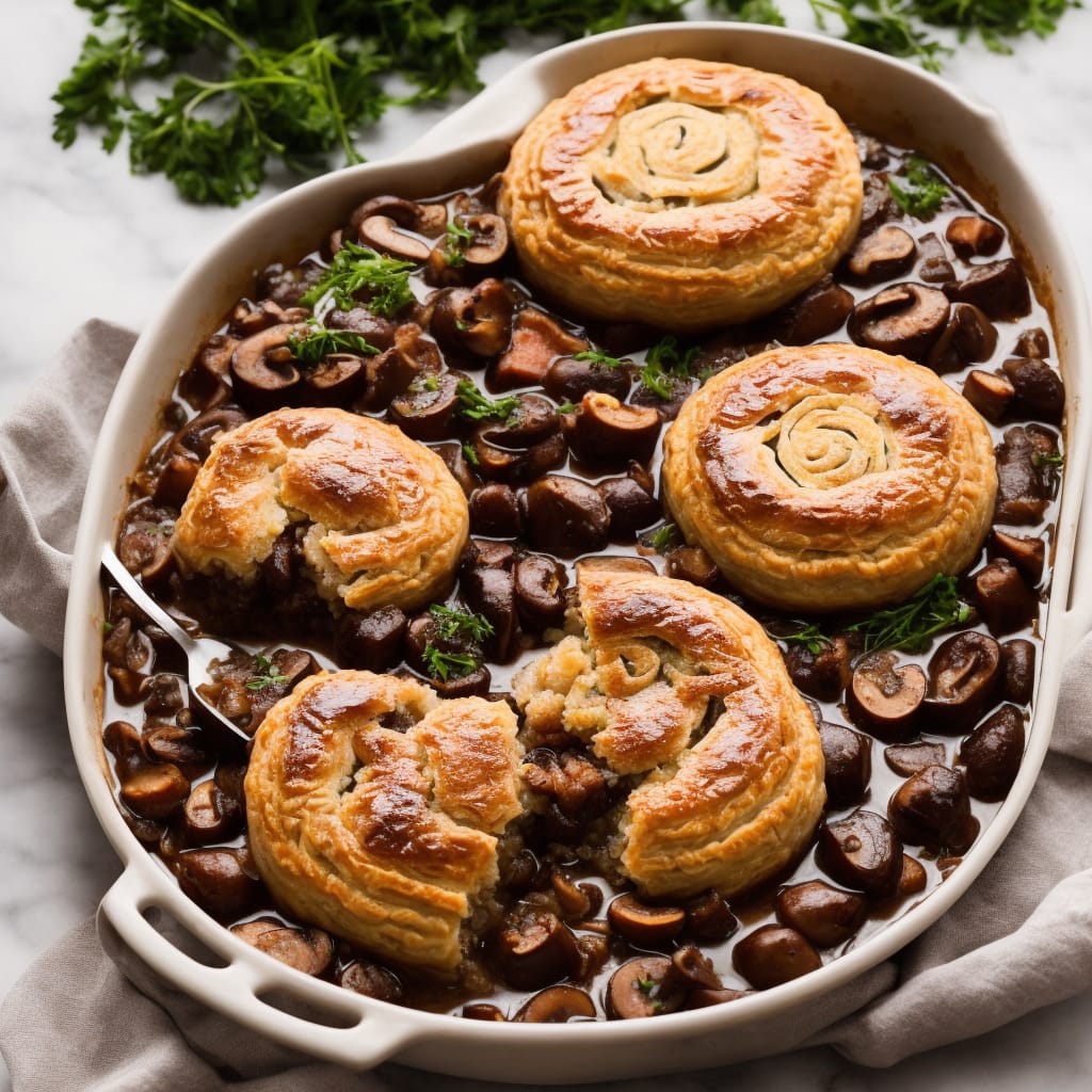 Mushroom Bourguignon Pithivier