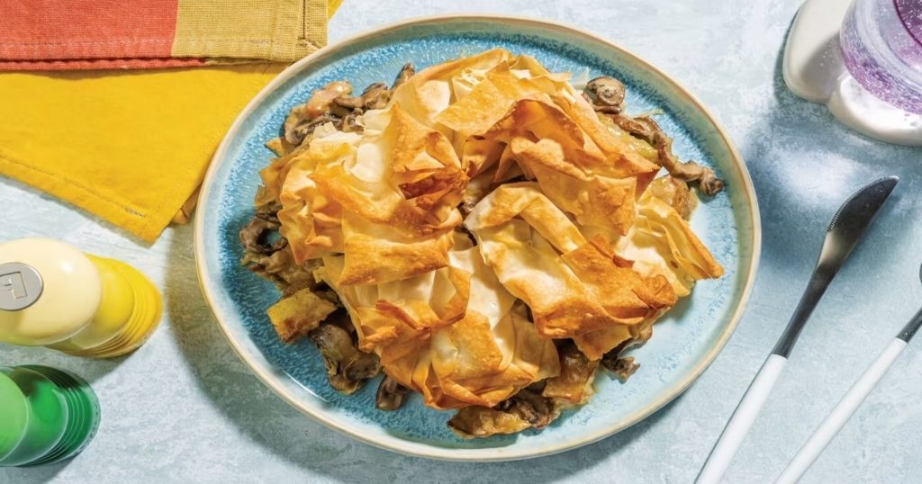 Mushroom & Courgette Rice Pie