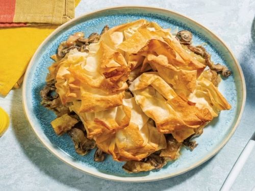 Mushroom & Courgette Rice Pie