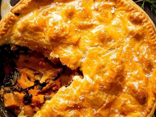 Mushroom, Spinach & Potato Pie