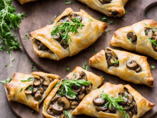 Mushroom & Tarragon Strudels with Madeira Sauce