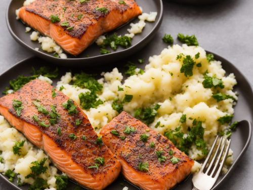 Mustard-Crusted Salmon with Celeriac Mash