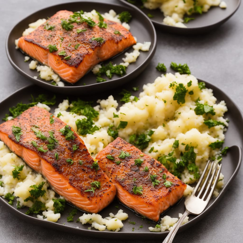 Mustard-Crusted Salmon with Celeriac Mash