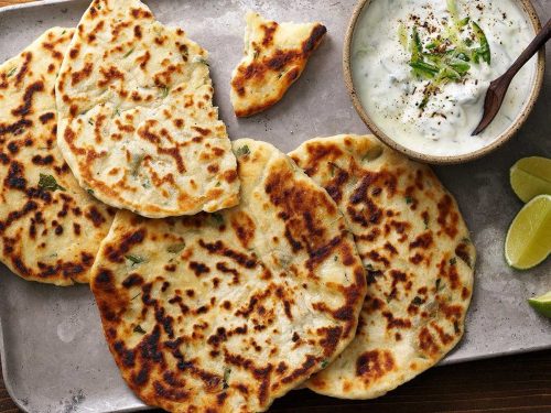 Naan Dippers with Fresh Mint & Coriander Raita