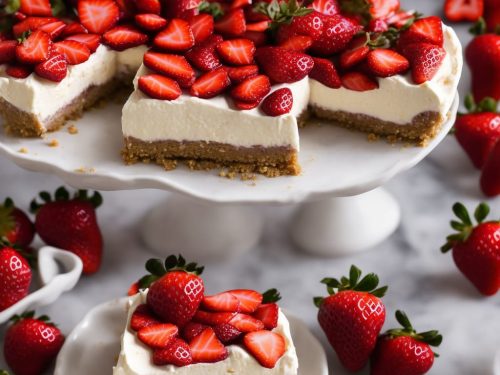 No Bake Sugar Free Strawberry Cheesecake