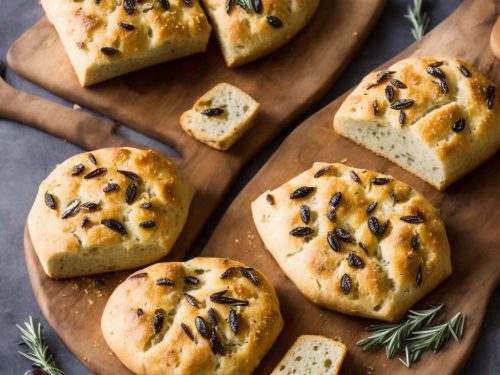 No-knead Grape & Rosemary Focaccia