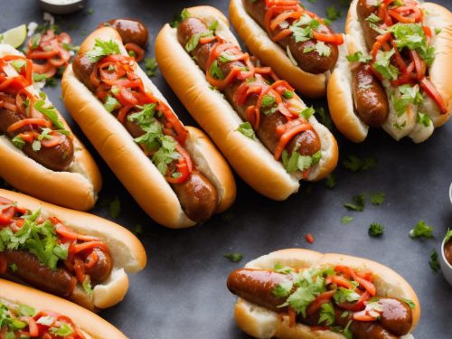 NYC-style hot dogs with street-cart onions