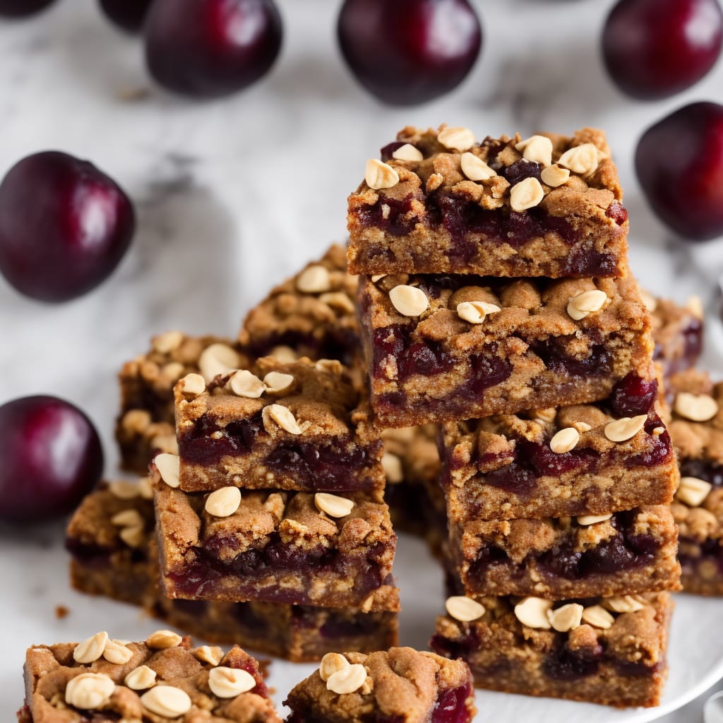 Oaty Plum Gingerbread Slice