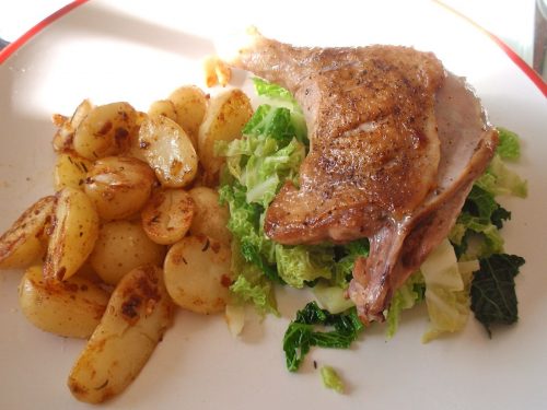 One-Pan Duck with Savoy Cabbage