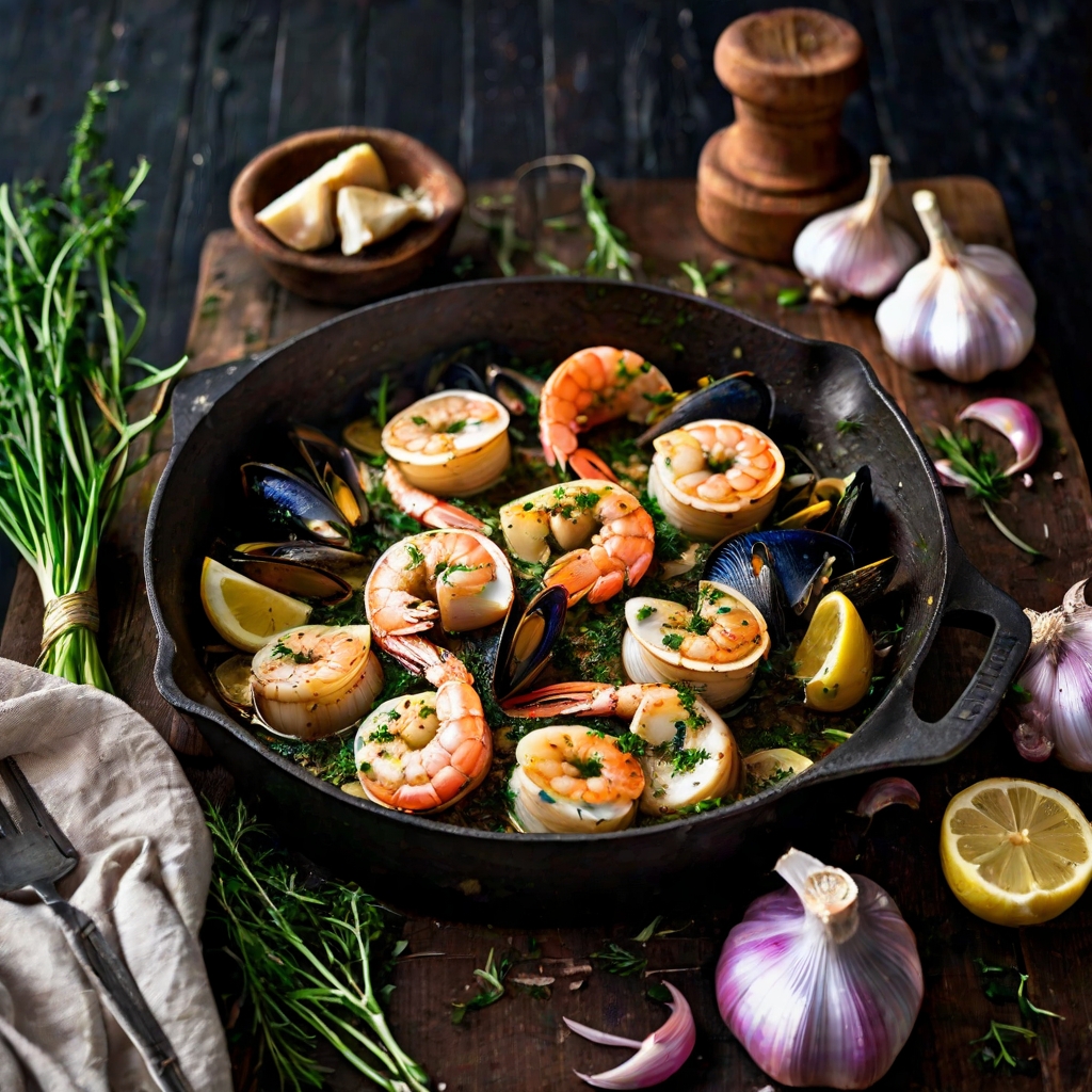 One-Pan Seafood Roast with Smoky Garlic Butter