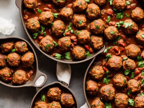 One-Pan Smoky Beans & Sausage Meatballs