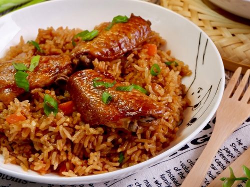 One-Pot Crispy Chicken and Rice