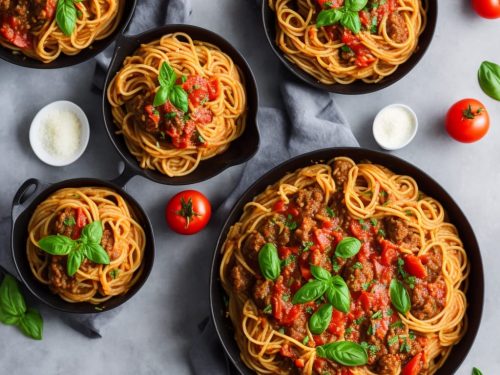 One-Pot Spaghetti with Meat Sauce