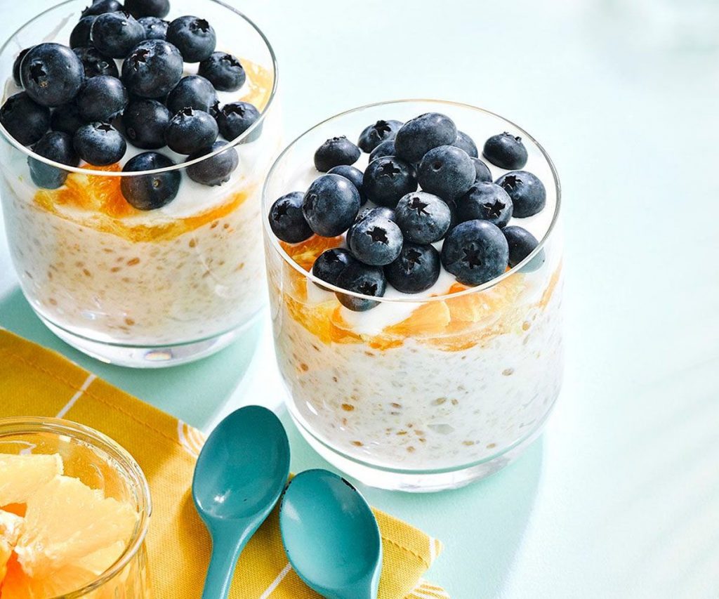 Orange & Blueberry Bircher